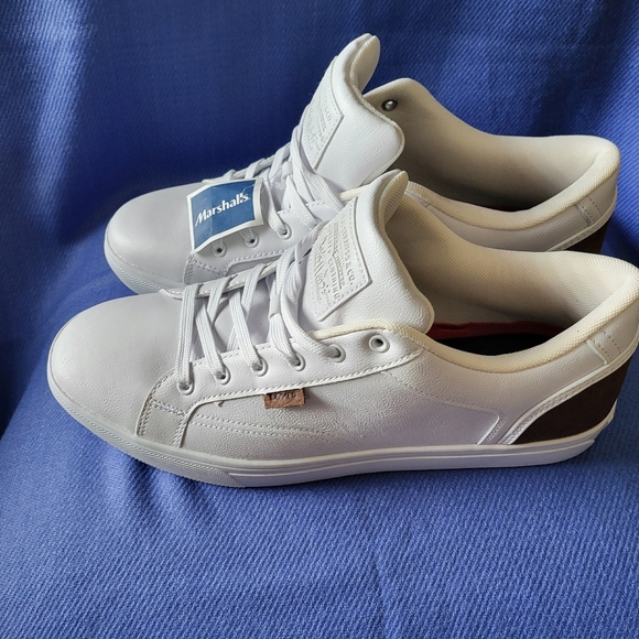 Levi's mens Jeffrey 501 tumbled ul white, tan low top casual shoes. - Picture 2 of 11